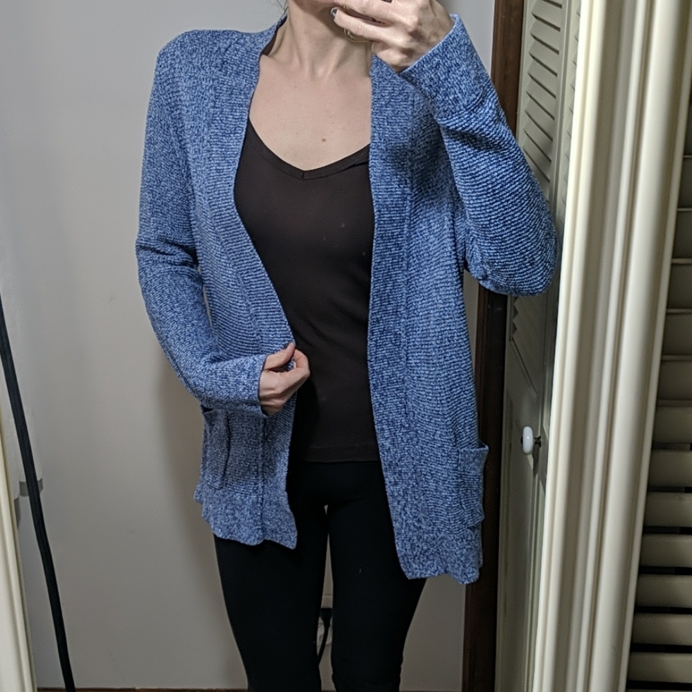 Appleseeds blue linen cotton blend sweater